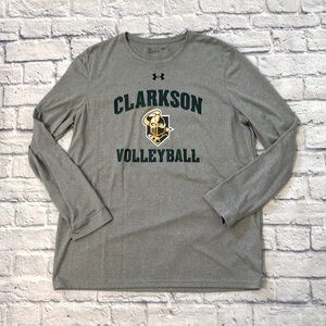 Clarkson University Volleyball Under Armour Gray Long Sleeve Tee Shirt Size L